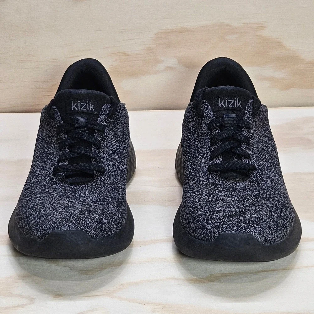 Kizik Athens HandsFree Black White Knit Sneakers Mens 6 Womens 7.5 G3FC DATHHE02